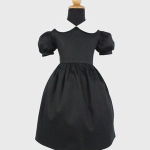 wednesday addams short sleeve dress Ekezon Wednesday Addams Dress for Girls Kids Short Sleeve Casual Outfit, Girl's, Size: 120CM/5-6Y, Black