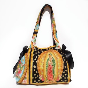 Bolsa Painel Virgem Maria Com Fitas De Cetim