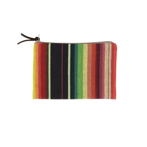 Serape Pouch/Wallet/Make-up Bag Yellow, Orange, Red