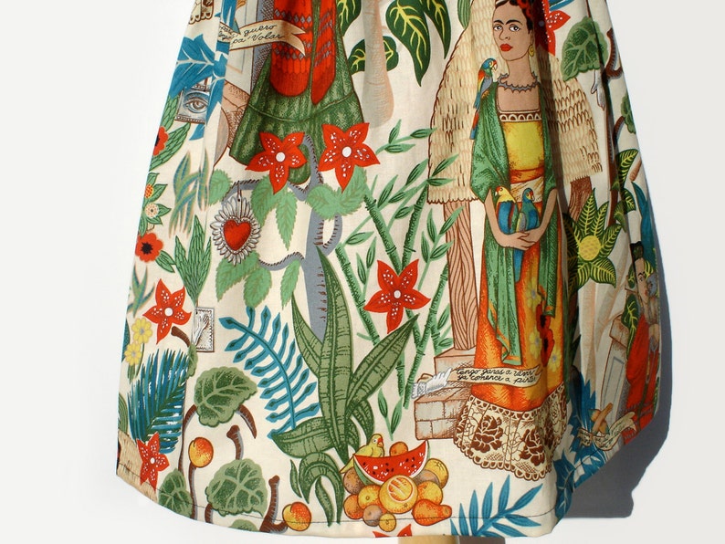Frida Inspired Dress/ 50s Inspired Frida Dress / Mexican / Rockabilly / Boho image 8