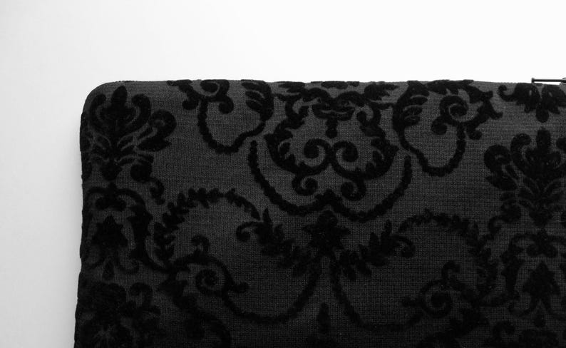 Black Damask Wallet, Gothic Clutch Wallet, Victorian Baroque Print ...
