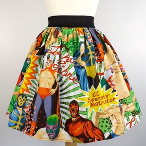 Lucha Libre Luchador A-line Elastic Skirt image 2