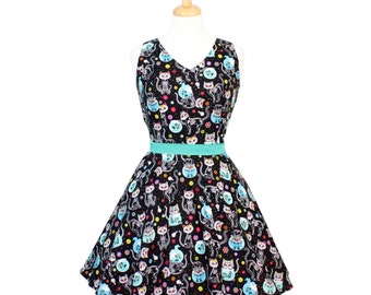 SALE!!Cat Day of the Dead V-Neck Dress