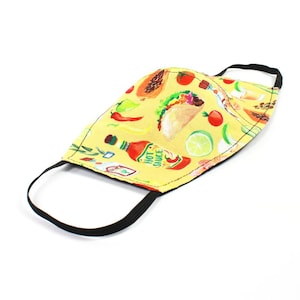 Taco Time Face Mask With Filter Pocket/Washable-Made in USA-Adult-2 Layers