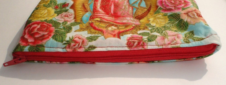 Guadalupe Mexican Virgin Mary Wallet / Makeup Bag / Cosmetic Bag / Coin purse image 4