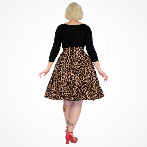 flowy leopard skirt