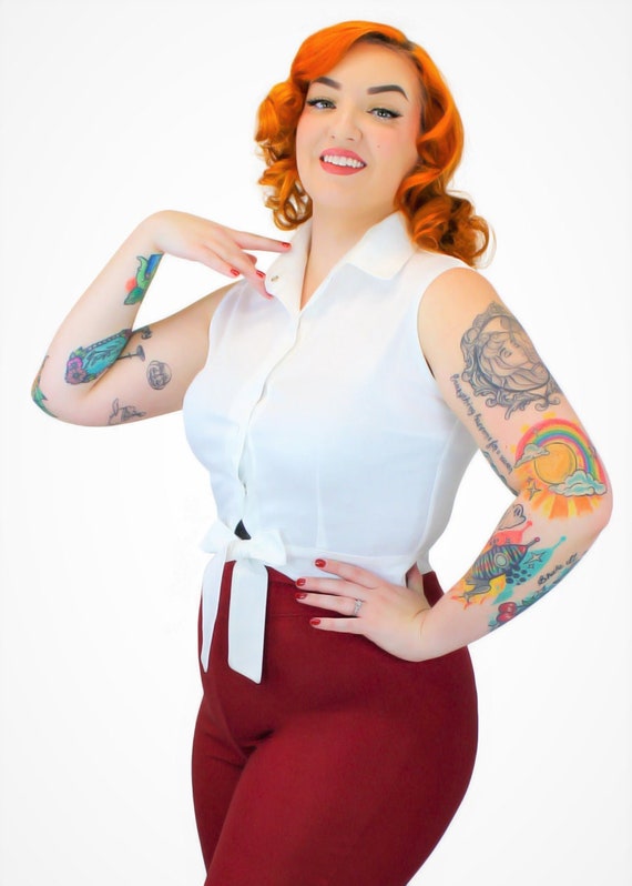 White Knot Top XS-3XL - Etsy Canada