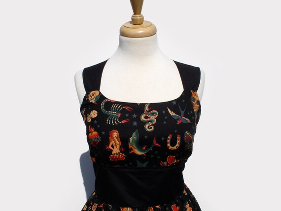 white christmas dresses Scarlette Black Old School Tattoo Midi Dress main image 0