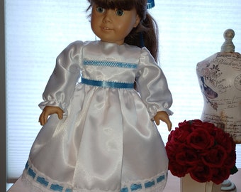 Nutcracker Clara's Long Sleeve Lace & Embroidered Dress -  Fits 18" Dolls