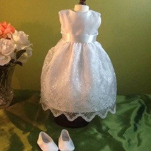Custom Made Flower Girl Dress - Fits 18" Dolls - First Communion Dress