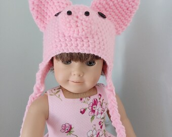 18" Doll Hat - Pig Hat