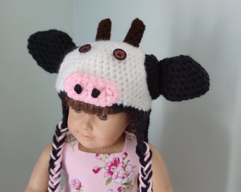 18" Doll Hat - Cow  Hat