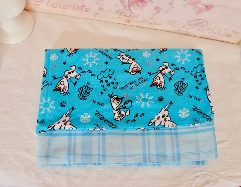 Funda de almohada de algodón Disney Frozen Olaf, estándar, ropa de cama para niños, imagen 3