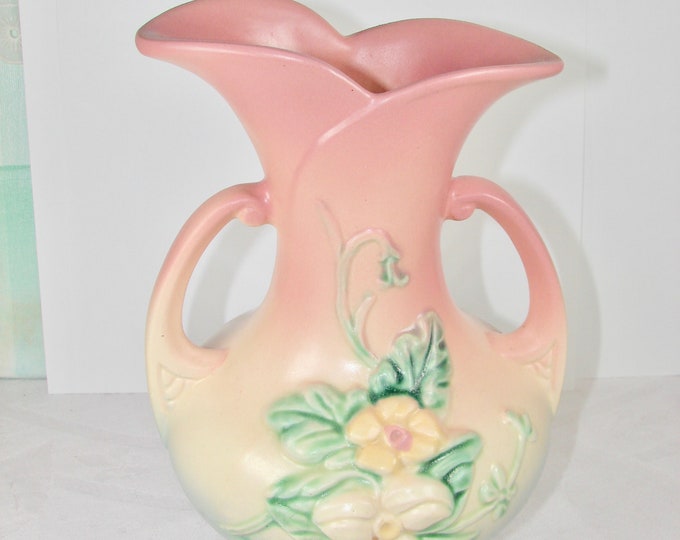 Vintage Collectible Hull Pottery Vase Pink Cream Green as Is Etsy