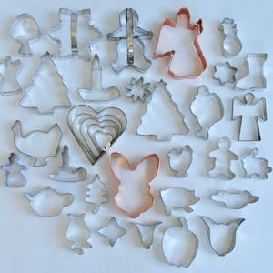 35 Copper and Aluminum Holiday Cookie Cutters, All Holidays and Seasons