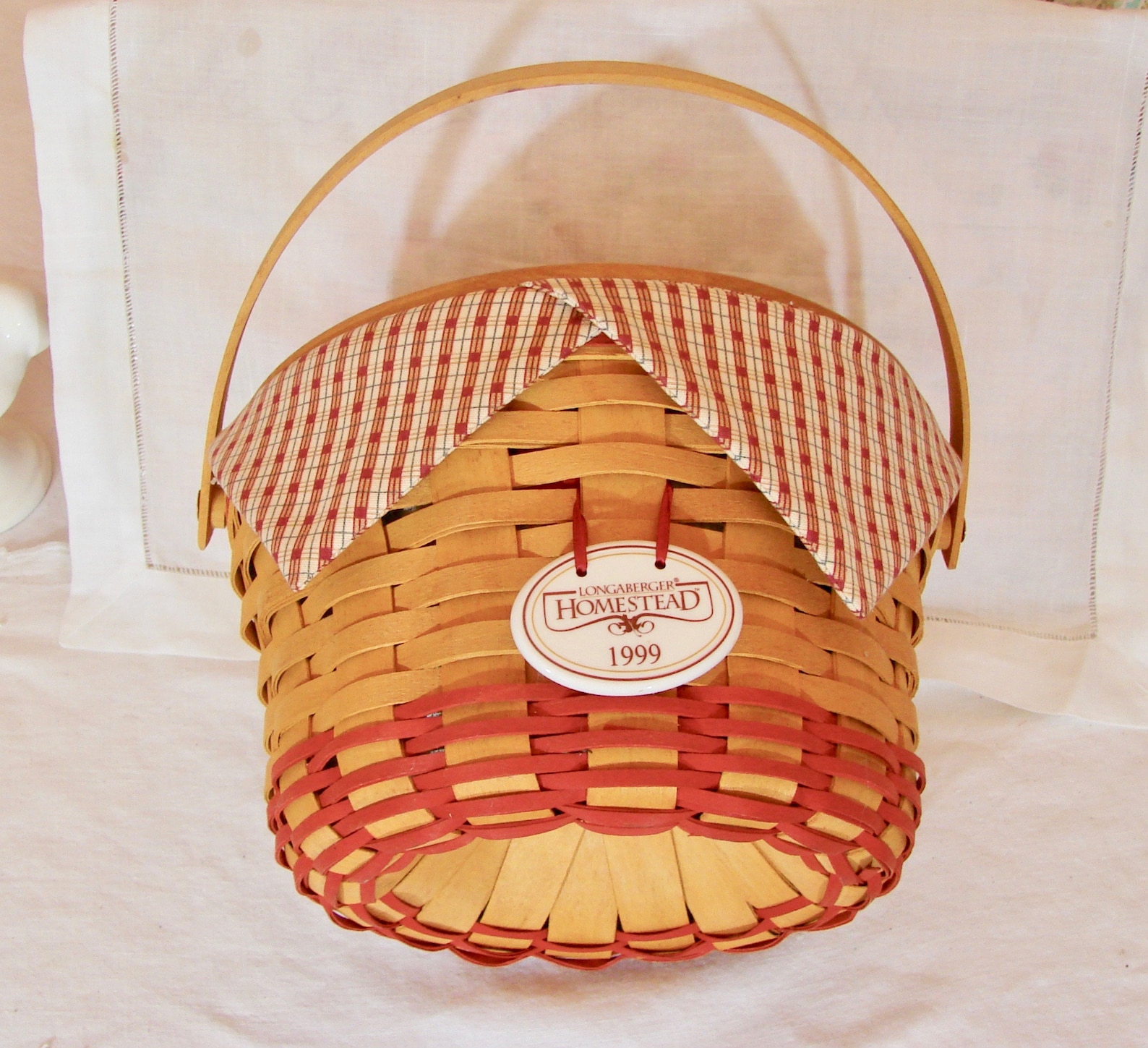 Longaberger 1999 Homestead Apple Basket with Liners and Lid Etsy