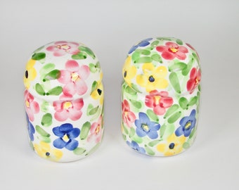 Large Fun and Funky Boho Mod Vintage Salt and Pepper Shakers