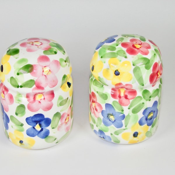 Large Fun and Funky Boho Mod Vintage Salt and Pepper Shakers