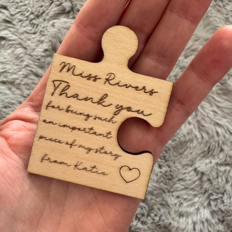 Personalized Teacher Appreciation Gift | Thank You Puzzle Piece Token ...
