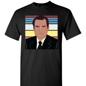 Richard Nixon Stripes T-Shirt - Men Women Youth Kids Long Sleeve Tank Top Tee president