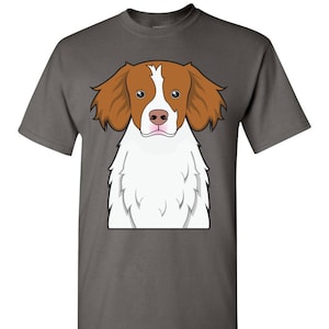 Brittany Spaniel Cartoon T-Shirt - Men, Women Ladies, Short, Long Sleeve, Youth Kids Tee dog