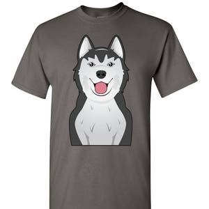 Siberian Husky Cartoon T-Shirt - Men, Women Ladies, Short, Long Sleeve, Youth Kids Tee dog