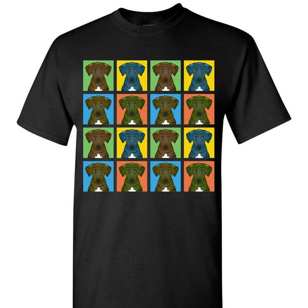 Plott Hound Cartoon Pop-Art T-Shirt Tee - Men's, Women's Ladies, Short, Long Sleeve, Youth Kids