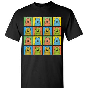 Keeshond Cartoon Pop-Art T-Shirt Tee - Men's, Women's Ladies, Short, Long Sleeve, Youth Kids