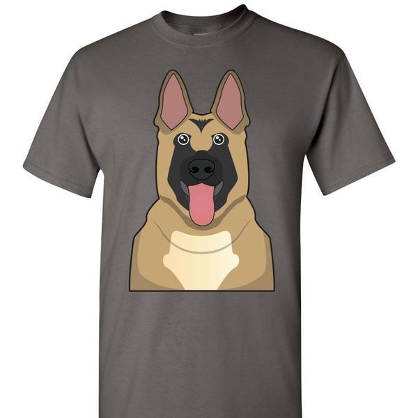 Belgian Malinois Cartoon T-Shirt - Men, Women Ladies, Short, Long Sleeve, Youth Kids Tee dog