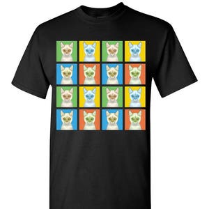 Colorpoint Shorthair Cat Cartoon Pop-Art T-Shirt Tee - Men&#39;s, Women&#39;s Ladies, Short, Long Sleeve, Youth Kids