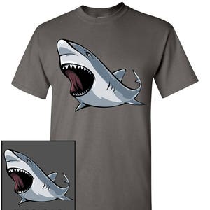 Shark Custom T-Shirt - Men Women Youth Long Sleeve Personalized Tee, Great White Shark