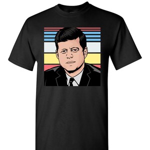 John F. Kennedy Stripes T-Shirt - JFK Men Women Youth Kids Long Sleeve Tank Top Tee president