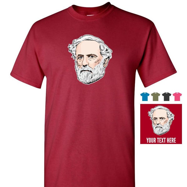 Robert E. Lee "Floating Head" T-Shirt Tee - Men Women Youth Kids Long Sleeve Personalized general confederate civil war