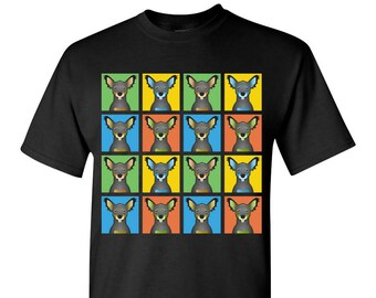 Chiweenie Cartoon Pop-Art T-Shirt Tee - Men's, Women's Ladies, Short, Long Sleeve, Youth Kids