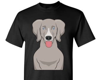 Weimaraner Cartoon T-Shirt - Men, Women Ladies, Short, Long Sleeve, Youth Kids Tee