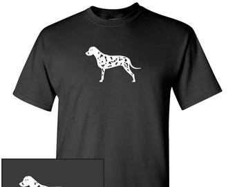 Dalmatian Dog Silhouette Custom T-Shirt - Men Women Youth Kids Long Sleeve Personalized Tee