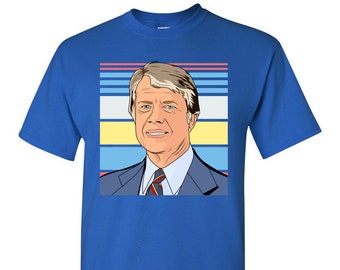 Jimmy Carter Stripes T-Shirt - Men Women Youth Kids Long Sleeve Tank Top Tee president