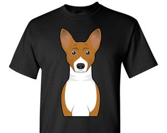 Basenji Cartoon T-Shirt - Men, Women Ladies, Short, Long Sleeve, Youth Kids Tee dog