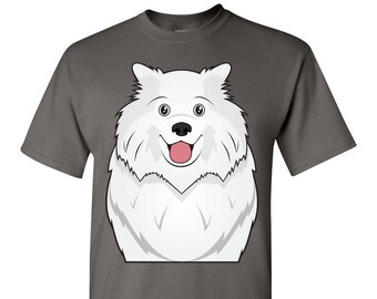 Samoyed Cartoon T-Shirt - Men, Women Ladies, Short, Long Sleeve, Youth Kids Tee dog