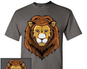 Majestic Lion Head Custom T-Shirt - Men Women Youth Long Sleeve Personalized Tee, African lion king jungle