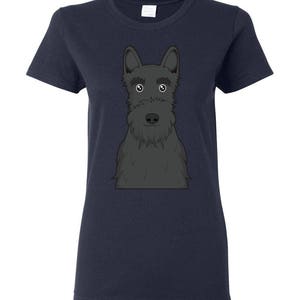 Scottish Terrier Cartoon T-Shirt Men, Women Ladies, Short, Long Sleeve, Youth Kids Tee dog image 9