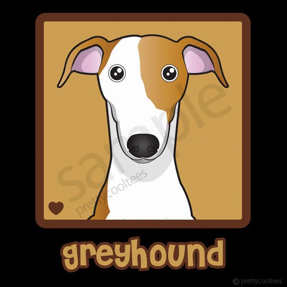 Greyhound Cartoon Heart T-shirt Tee Men's Women's - Etsy Greyhound Cartoon Heart T-shirt Tee Men's Women's - Etsy