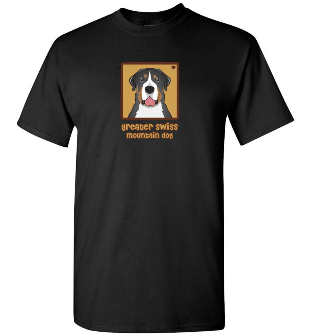 Greater Swiss Mountain Dog Cartoon Heart T-shirt Tee - Etsy