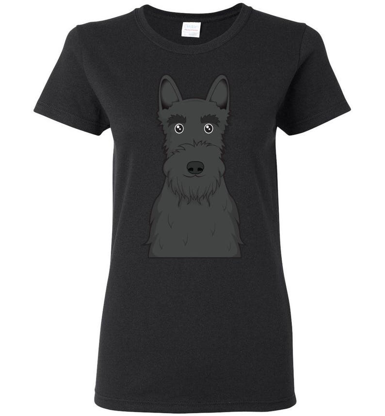 Scottish Terrier Cartoon T-Shirt Men, Women Ladies, Short, Long Sleeve, Youth Kids Tee dog image 7