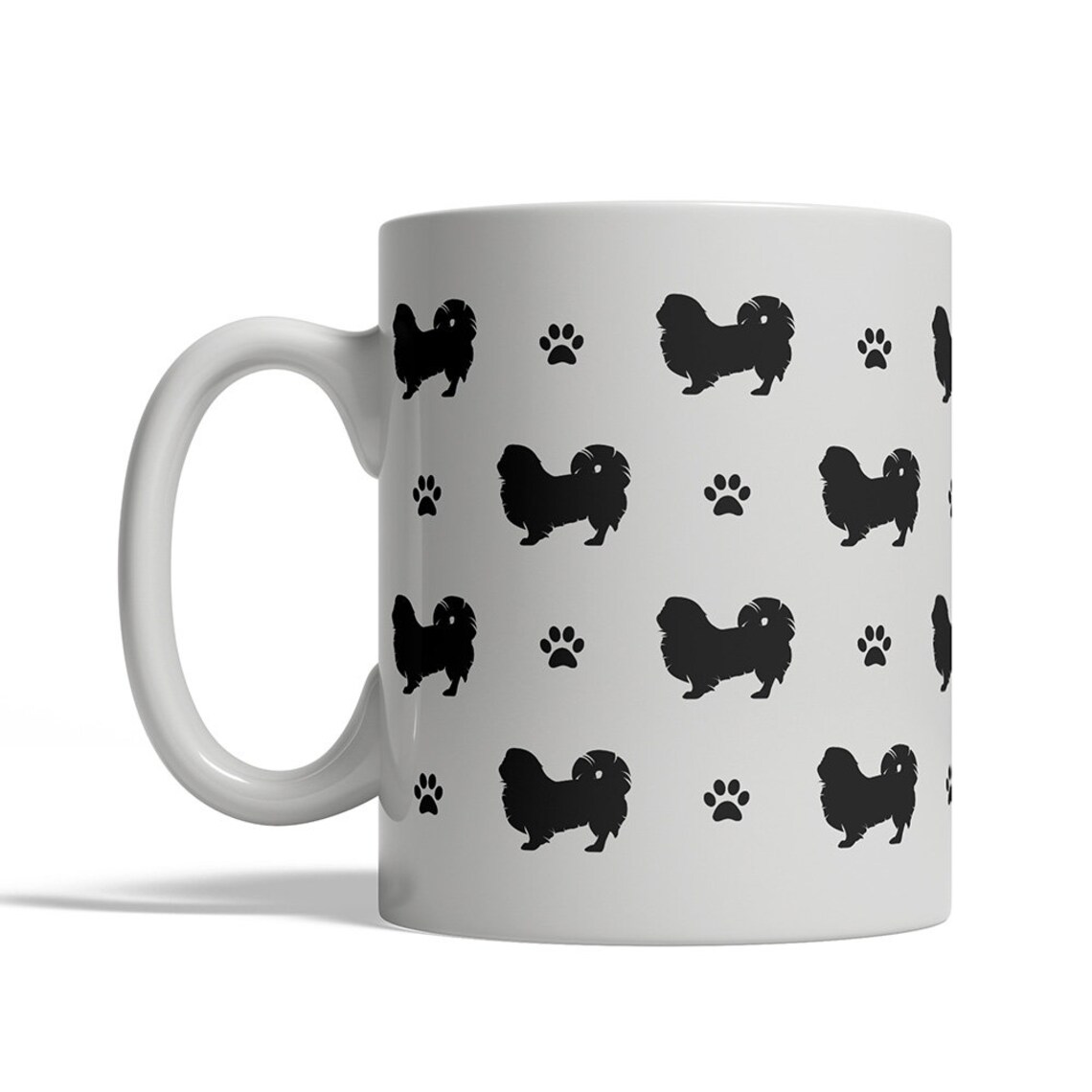 Pekingese Silhouettes Coffee Mug Cup 11 oz dog paw | Etsy