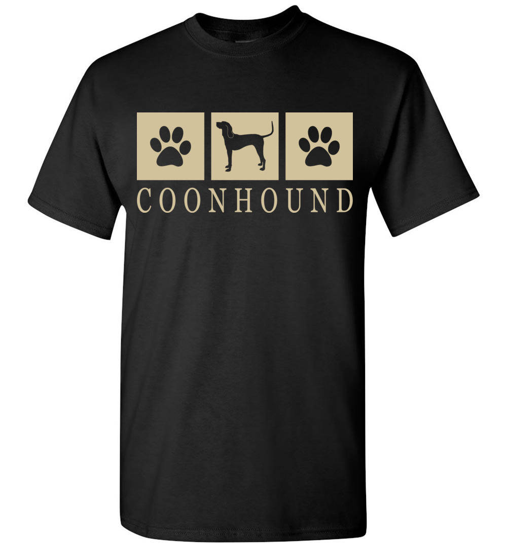 CustomGiftsEtcetera Coonhound Dog Silhouette T Shirt Tee Men s Ladies Women s Short Long Sleeve Kids Youth