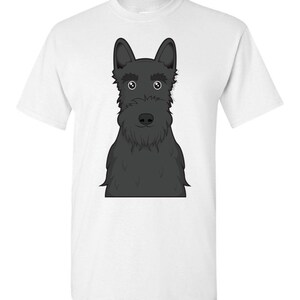 Scottish Terrier Cartoon T-Shirt Men, Women Ladies, Short, Long Sleeve, Youth Kids Tee dog image 5