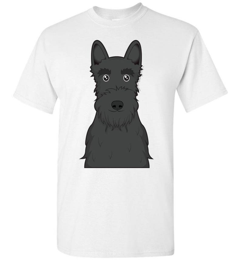 Scottish Terrier Cartoon T-Shirt Men, Women Ladies, Short, Long Sleeve, Youth Kids Tee dog image 5