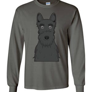 Scottish Terrier Cartoon T-Shirt Men, Women Ladies, Short, Long Sleeve, Youth Kids Tee dog image 6