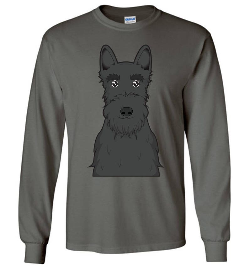 Scottish Terrier Cartoon T-Shirt Men, Women Ladies, Short, Long Sleeve, Youth Kids Tee dog image 6